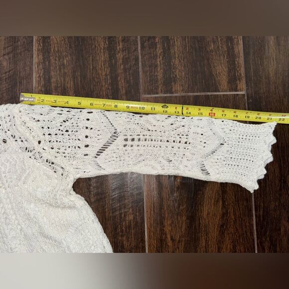 H&M Off-White Crocheted Cotton Dress with Liner – sz M EUC - Picture 12 of 17